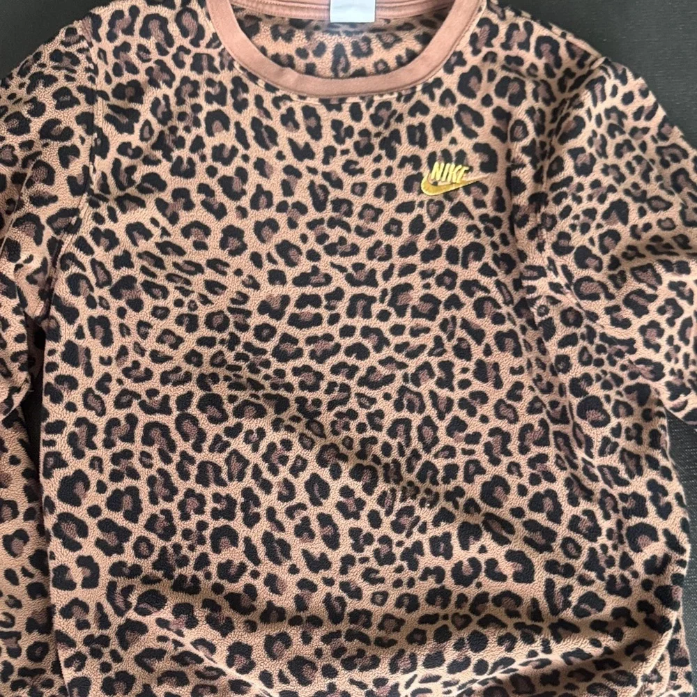 Nike Leopard Print Crewneck Sweatshirt - Brown/Black